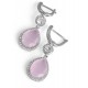 Rose Quartz Silver Earrings for evil eye protection