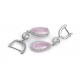 Rose Quartz Silver Earrings for evil eye protection