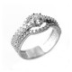 Trendy Diamond Simulated CZ Ring for evil eye protection