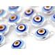 Ceramic Evil Eye Beads Turquoise - 30 pcs for evil eye protection