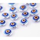 Ceramic Evil Eye Beads Turquoise - 30 pcs for evil eye protection