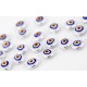 Ceramic Evil Eye Beads White - 30 pcs for evil eye protection