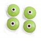 Silver Evil Eye Beads Green Double Sided - 50 pcs for evil eye protection