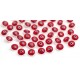 Silver Evil Eye Beads Red Double Sided - 50 pcs for evil eye protection