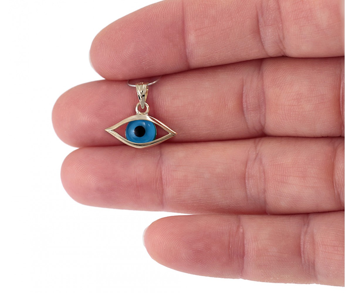 Turkish Gold Evil Eye Pendant for evil eye protection
