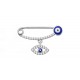Baby Pin with Evil Eye Charm for evil eye protection