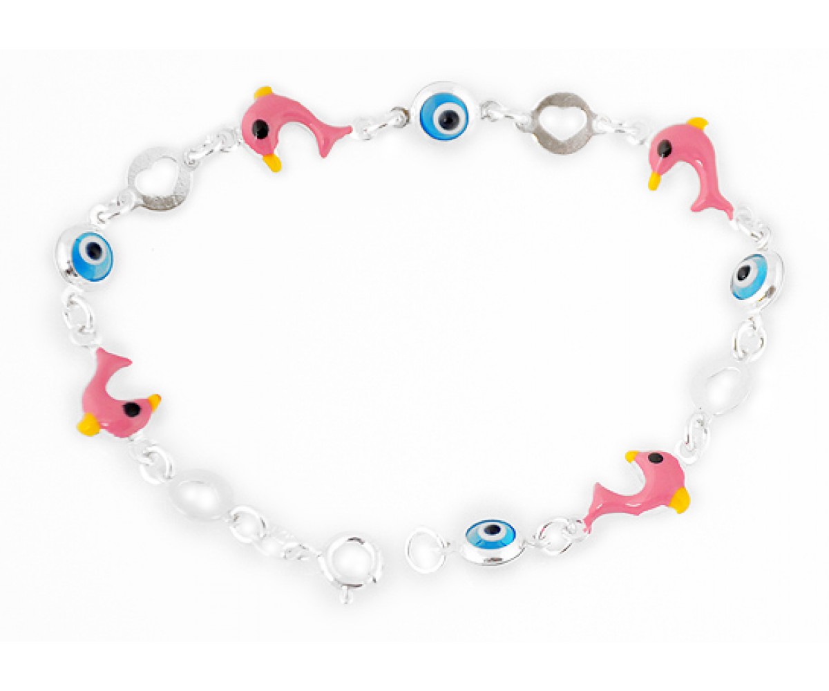 Evil Eye Dolphin Bracelet For Kids for evil eye protection