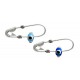 Silver Safety Pin with Evil Eye Bead for evil eye protection
