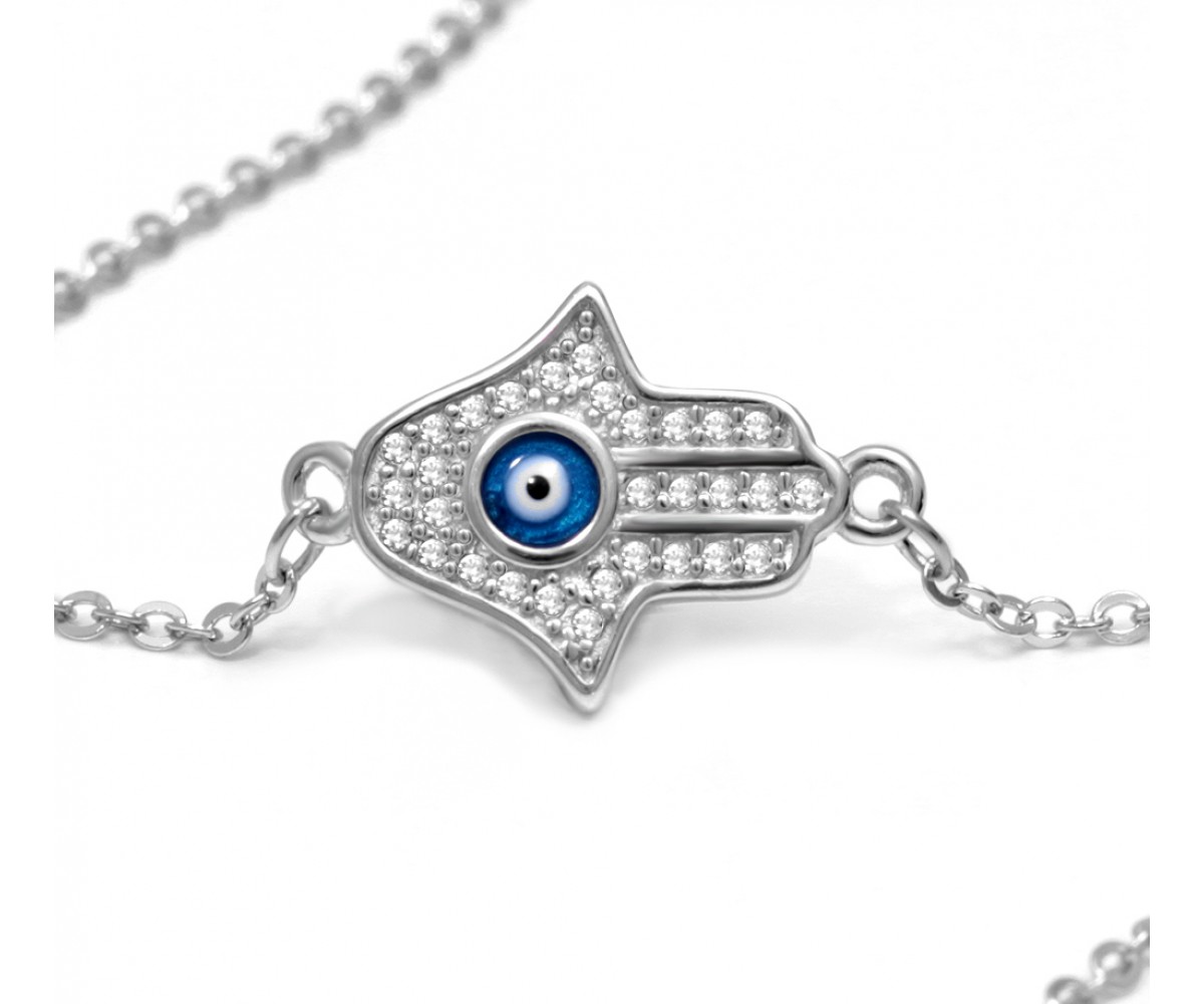 Hamsa Bracelet with Evil Eye Hand of Fatima for evil eye protection
