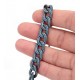 Luxury Chain Link Bracelet with Nano Turquoise Stones for evil eye protection