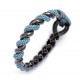Luxury Silver Bracelet with Nano Turquoise Stones for evil eye protection