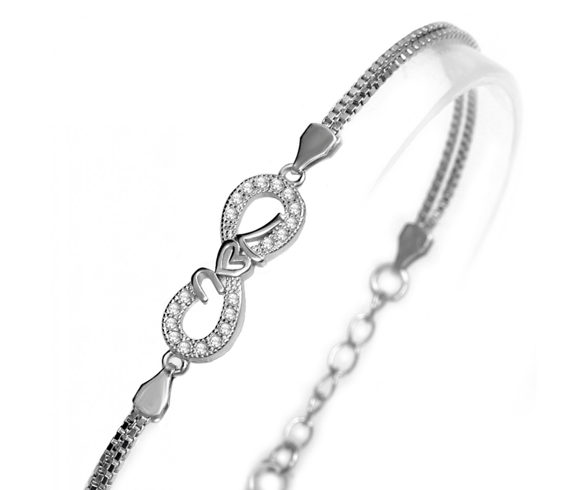 Sterling Silver Eternity Bracelet for evil eye protection