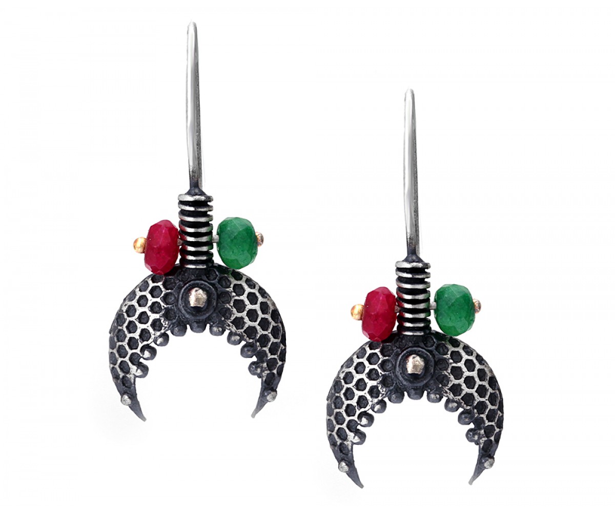 Silver Crab Earrings for evil eye protection