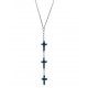 Celebrity Inspired Mini Cross Nano Turquoise Necklace for evil eye protection