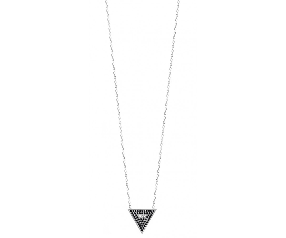 Inspired Pyramid Necklace with All seeing Eye for evil eye protection