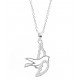 Silver Swallow Bird Necklace for evil eye protection