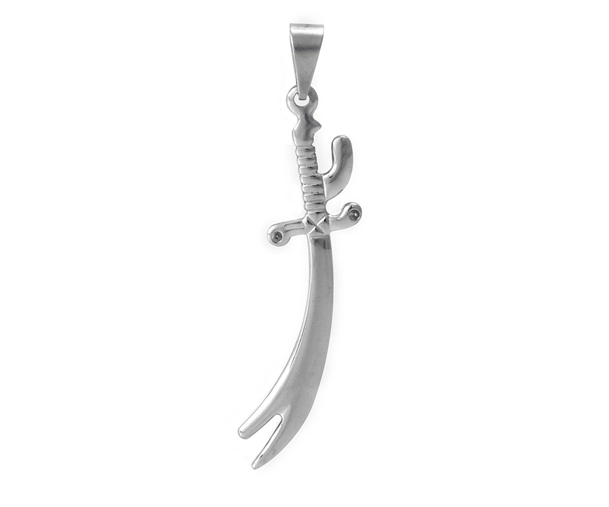 Stainless Steel Zulfiqar Sword Amulet for evil eye protection