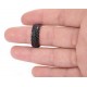 Wedding Band Ring with Black Cz Stones for evil eye protection
